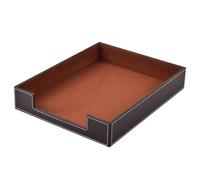 Bac à courrier en cuir, organiseur de fournitures de bureau pour courrier, fichiers, magazines, bijoux, cosmétiques, boîte de rangement empilable pour bureau, café,