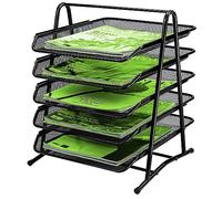 Bac à courrier en maille métallique 5 niveaux, plateau de classement bureau, organisateur tiroir maille, supports empilage documents papier