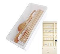 Bac à couverts avec couvercles | Boîtes de rangement anti-poussière pour baguettes et baguettes pour tiroir de cuisine, couvercle anti-poussière et organisation superposée, facile à nettoyer