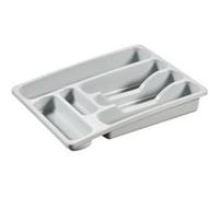 Curver Bac à couverts M – 6 compartiments, 29 x 36 x 6 cm – Gris