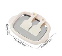 Bac à crème glacée - 2 grattoirs Plateau de congélation pour crème glacée, aucune électricité requise Marqueur de congélation en acier inoxydable | Machine à glace en rouleau, pour Sorbet doux fait ma
