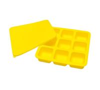 Bac à cubes pour congélateur - Cubes de congélation en silicone à 9 grilles avec couvercle - Moule à whisky anti-fuite - Grand bol pour cocktails, congélation des aliments pour bébé, fabrication de