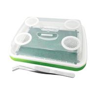 Bac à de Farine | Cage à Mailles Fines 3 Couches - Récipient Anti-humidité avec Pince, pour Nidification de de Farine | pour Souris sucrière, Poulet, lézard, Grenouille, Tortue