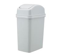 Bac à déchets avec SWIAG DID - Poubelle longue de 10 l avec couvercles à bascule, poubelle de salle de bain, panier à déchets de cuisine anti-fuite, boîte à déchets de chambre à coucher pour salle de