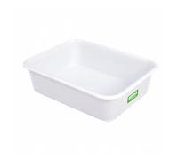 Bac à diviseuse biosourcé rectangulaire 20 L - blanc