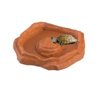 Bac à eau de tortue pour reptiles | Gamelle d'eau et d'alimentation antidérapante avec rampe pour tortue, serpent, dragon barbe, Gecko, aquarium et terrarium