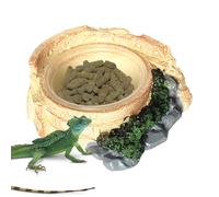 Bac à Eau pour Gecko Léopard | Bol Transparent | Abreuvoir pour Lézards - Support d'alimentation, Plateau de Nourrissage, Accessoires pour Lézards, Serpents, Hamsters, Gecko Léopard, Dragon Barbu