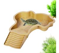 Bac à eau pour tortue, pour reptiles - Pot d'eau avec échelle - Décoration d'aquarium pour gecko, tortue, agames barbus