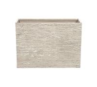 Bac à fleur Beige Rectangulaire en Fibre de verre et Pierre Artificielle Beliani