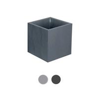 Bac À Fleur Carré Volcania - Double Paroi - 57 Litres - Gris Anthracite Eda Plastiques Gris