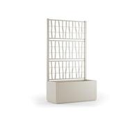 Bac a fleur Ethica rectangulaire 80 cm avec treillis craie