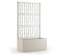 Bac a fleur Ethica rectangulaire 80 cm avec treillis craie