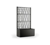 Bac a fleur Ethica rectangulaire 80 cm avec treillis graphite