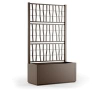 Bac A Fleur Ethica Rectangulaire 80 Cm Avec Treillis Taupe