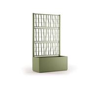 Stefanplast Bac à fleur Ethica rectangulaire 80 cm avec treillis – vert