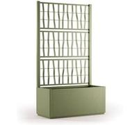 Bac a fleur Ethica rectangulaire 80 cm avec treillis vert Vert G