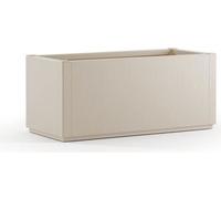 Bac a fleur Ethica rectangulaire 80 cm craie