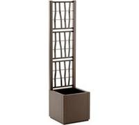 Bac a fleur - ETHICA - Taupe - Carré avec treillis - 38 L - Marron G