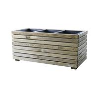 Jardinière en bois 3 pots 90 x 39,4 x 40 cm Horizon - Cerland