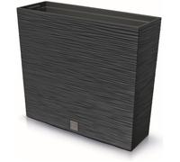 Bac à fleurs - Anthracite - L 58 cm - Plastique résistant - Drainage facile - Design moderne