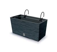 Pot de fleurs avec reserve d´eau, supports de fixation 8L anthracite- FURU