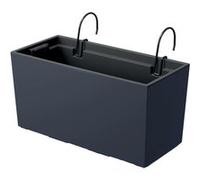 Bac à fleurs avec crochets et insert Prosperplast Urbi Case W DUC400W-S449 - anthracite mat G