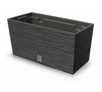 Bac À Fleurs Bac À Balcon Bac À Plantes Pot De Fleur Anthracite L 39,5 Cm Avec Insert Cache-Pot En Plastique Unique Multicolore