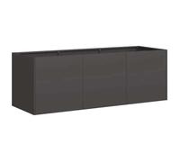 Bac à fleurs&cache-pots,PARAJIE,Moderne Jardinière Noir 120x40x40 cm Acier laminé à froid@862060
