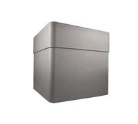 Bac à fleurs Carré 40 cm - EDA - CAREL - 26 L - Avec roulettes - Extérieur ou intérieur - 39 x 39 x H.39 cm - Taupe