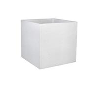 Pot carré 50 cm Graphit - double paroi - volume 57 litres - blanc cérusé EDA PLASTIQUES