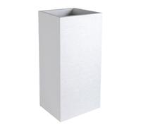 Bac à fleurs Carré Haut 40 cm - EDA - Graphit - 31 L - 39,5 x 39,5 x H. 80 cm - Blanc cérusé