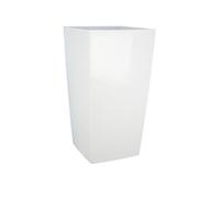 Bac à fleurs carré Nuance 69 L plastique blanc 38x38x69 cm