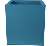 Bac à fleurs carré RIVIERA GRANIT - Plastique - 60x30 cm - Bleu