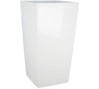 RiViERA – Bac à fleurs carré Nuance – Plastique – L38xP38xH69 cm – Blanc