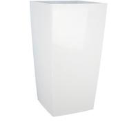 Bac à fleurs carré RIVIERA NUANCE - Plastique - L38xP38xH69 cm - Blanc