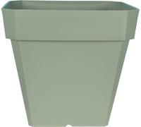 Bac a fleurs carré RIVIERA SOLEILLA - Plastique - 50x50 cm - Vert argile
