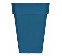 Bac a fleurs carré RIVIERA SOLEILLA - Plastique - Hauteur 53 cm - Bleu