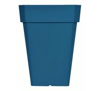 Bac à fleurs carré RIVIERA SOLEILLA - Plastique - Hauteur 53 cm - Bleu