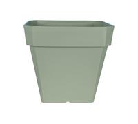 RiViERA - Bac à fleurs carré SOLEILLA - Plastique 49x49x45 cm - Vert argile