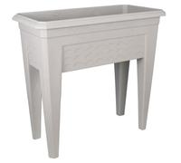 Bac à fleurs/culture/potagère - RIVIERA - IZIGARDEN 80 - 78x39x73cm - 50% recyclé - Stone