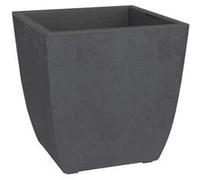 Bac a fleurs - DIVA BASALT - Gris anthracite - Carré - 42 L - 43,5 x 43,5 x H.44,2 cm - EDA - Bac intérieur amovible G