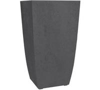Bac a fleurs - DIVA BASALT - Gris anthracite - Carré haut - 42 L - 43,5 x 43,5 x H.78.2 cm - EDA - Bac intérieur amovible