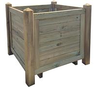 Bac à fleurs en bois 100 x 100 x 100 cm Olivier - 650 L - Cerland
