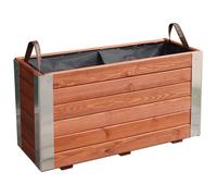 Bac à fleurs en bois lasuré 80 x 30 x 43,5 cm Bambou