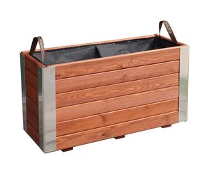 Bac à fleurs en bois lasuré bambou s