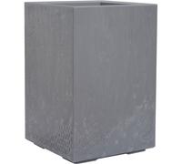 Bac À Fleurs FARO STONE Gris 40 × 40 × 60 Cm Avec Roulettes & Bouchons
