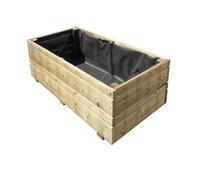 Bac à fleurs Jardipolys OSLO rectangulaire 80x40x28cm en pin - JARDIPOLYS - Oslo - Rectangulaire - Blanc - Bois