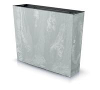 Jardinière de Balcon Bac à Fleurs avec Insert Pot de Fleur Cache Pot bac d'interieur - 58 x 18 x 50 cm - Gris Clair - Aspect béton poignées Pratiques intérieur extérieur