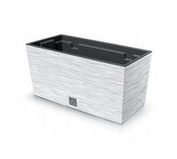 Prosperplast Bac à fleurs Furu Case DFC400-S449 2in1 avec réserve d'eau blanc 8 L 39,5 cm
