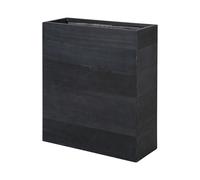 Bac à Fleurs Rectangulaire 80 x 30 x 92 cm en Fibre d'Argile Noir Thimena